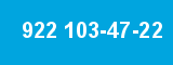 922 103-47-22